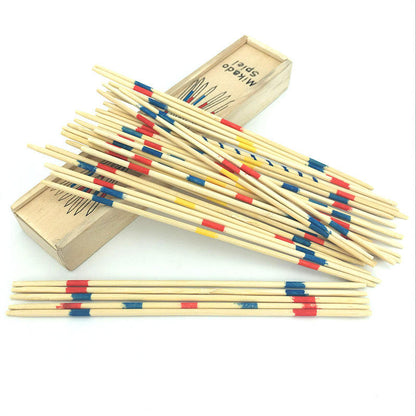 Mikado Pick-Up Sticks – Wooden Game for Kids & Family