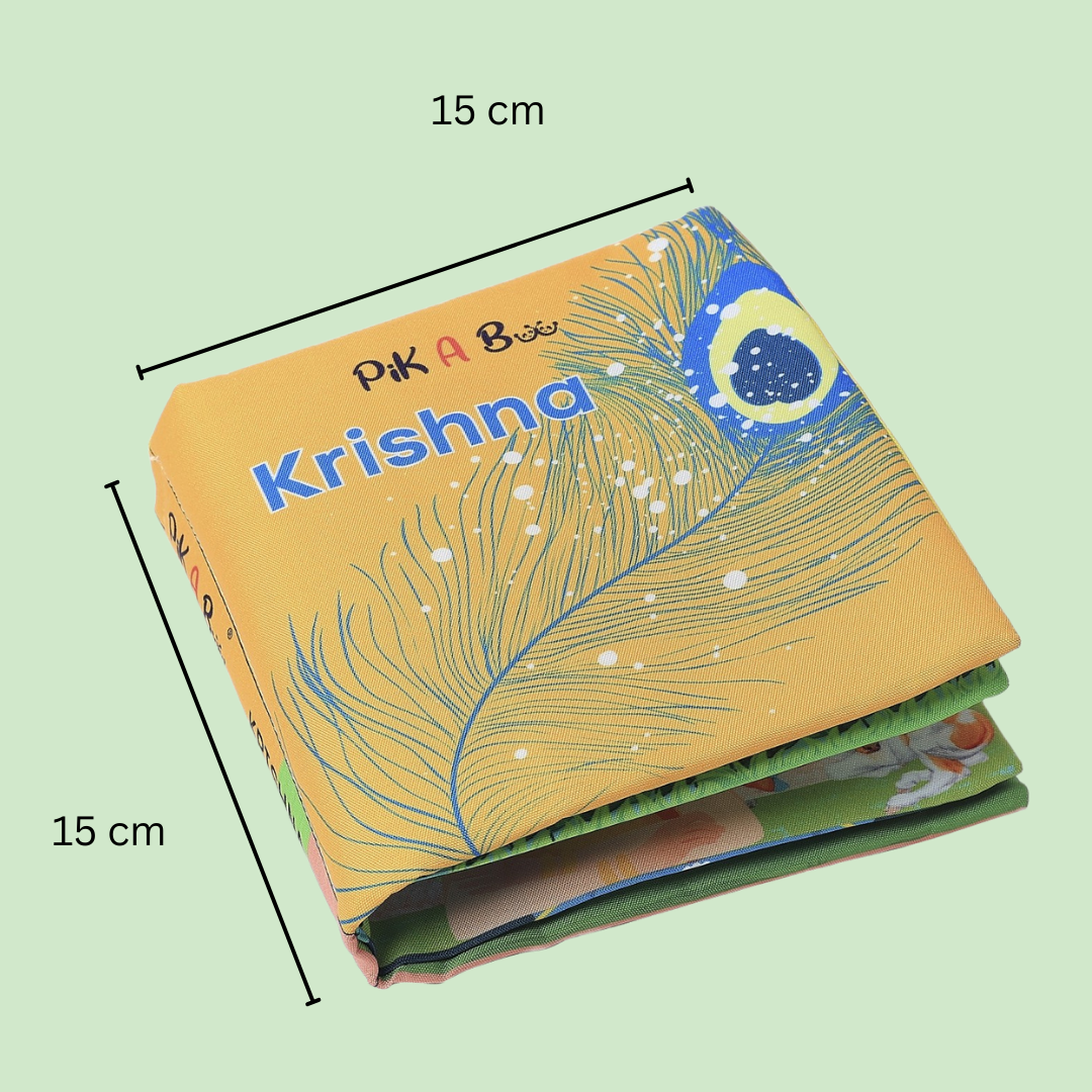 Krishna Cloth Mythology Story Book | Crinkle Cover, Sensory, Early Learning & Spiritual Fun